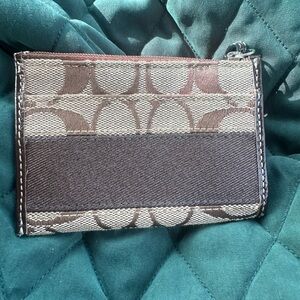 Vintage Coach Brown and Tan Card Holder